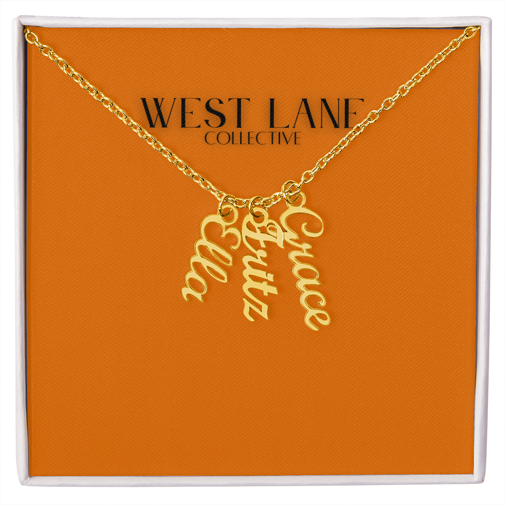 Vertical Name Necklace